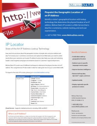 IP Location Finder in India - Melissa