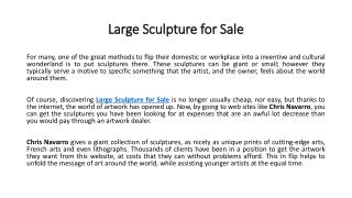 Large Sculpture for Sale