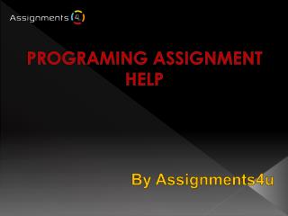 Programming Assignment Help