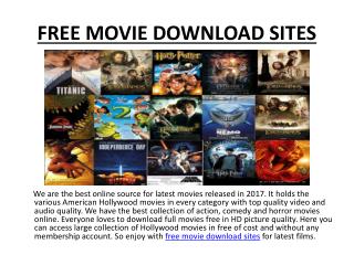 Free movie download sites