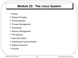 Module 22: The Linux System