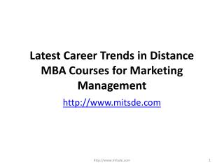 Latest Career Trends in Distance MBA Courses for Marketing Management