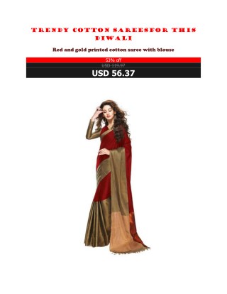 Trendy Cotton Sarees For This Diwali