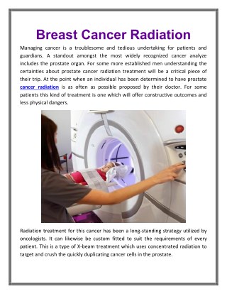 Breast Cancer Radiation