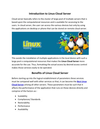 Linux Cloud Server