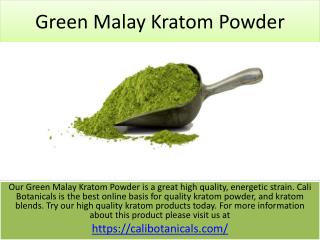 Green Malay Kratom Powder