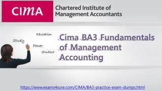 Cima BA3 Exam Dumps