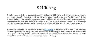 991 tuning