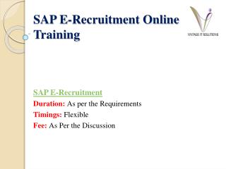 SAP E-Recruitment PPT