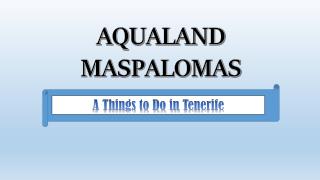 AQUALAND MASPALOMAS - A Things to Do in Tenerife