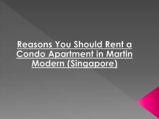 Condo Apartment in Martin Modern (Singapore)