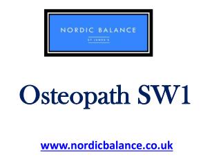 Osteopath SW1 - www.nordicbalance.co.uk