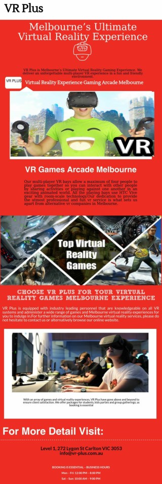 Looking For VR Gaming Arcade Melbourne?