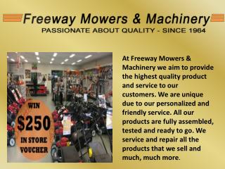 Find the effective products at freeway mowers