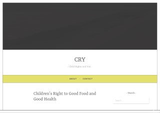 Children’s Right to Good Food and Good Health