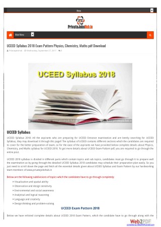 UCEED Syllabus