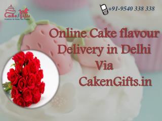 Order midnight cake and flowers delivery in Delhi