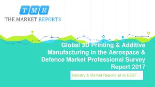 Global 3D Printing & Additive Manufacturing in the Aerospace & Defence Industry Forecasts (2017-2021) by Market Size (Vo