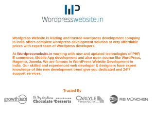 Wordpress Website - Web Desing And Dvelopment Company