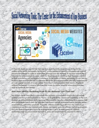 Social Networking Tools: The Center for the Enhancement of Any Business