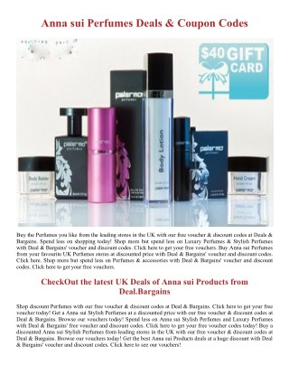 Luxury Anna sui Perfumes Deals - Deal.Bargains