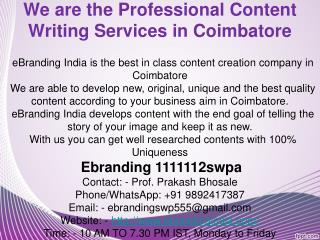 6.We are the Professional Content Writing Services in Coimbatore