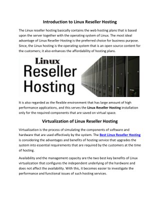 Best Linux Reseller Hosting