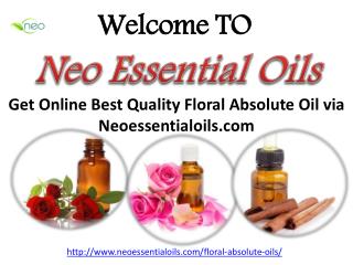 Get Online Best Quality Floral Absolute Oil via Neoessentialoils.com