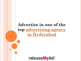 Advertise in one of the top advertising agency in Hyderabad.