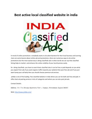 Job Posting sites in India, free ad posting site in India