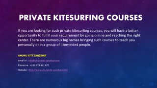 Private Kitesurfing Courses