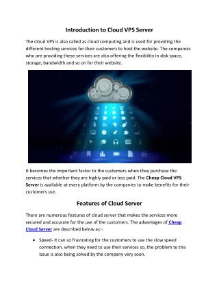 Cheap Cloud Server