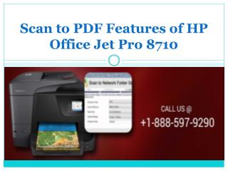 Procedures of HP OfficeJet Pro 8710 scan to PDF attribute