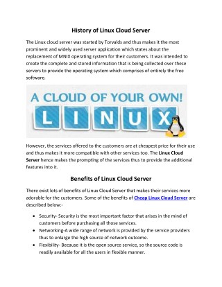 Linux Cloud Servers