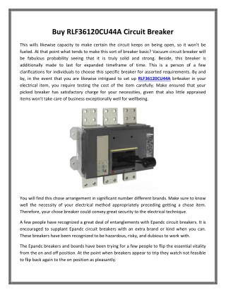 Buy RLF36120CU44A Circuit Breaker