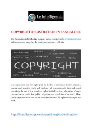 copyright registration in bangalore