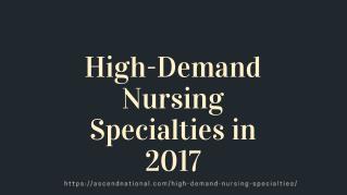 High-Demand Nursing Specialties in 2017