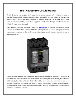 Buy THED136100 Circuit Breaker