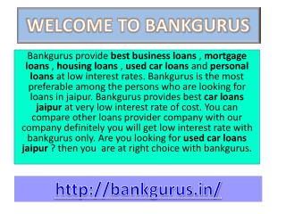 Best Used car loans Jaipur