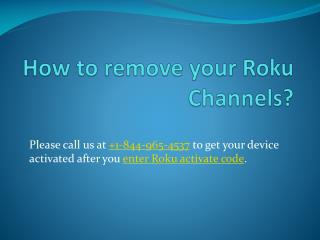 How to remove your Roku Channels?