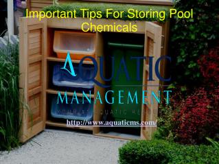 Important Tips For Storing Pool Chemicals