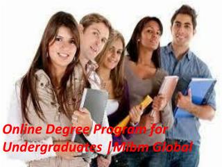Online Degree Program for Undergraduates in Noida