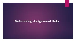 Networking Assignment Help