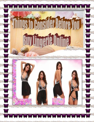 Things to Consider Before You Buy Lingerie Online