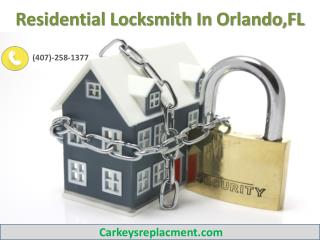 Residential Locksmith in Orlando, FL