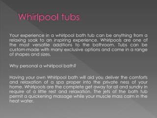 whirlpool tubs