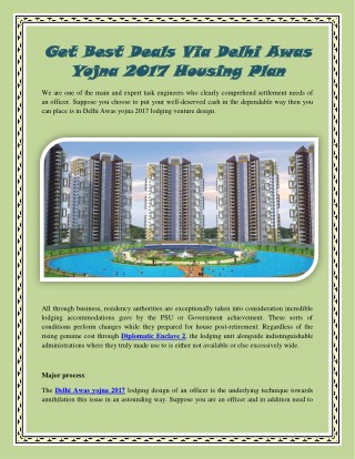 Get Best Deals Via Delhi Awas Yojna 2017 Housing Plan