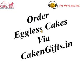 Order Eggless Cake via CakenGifts.in