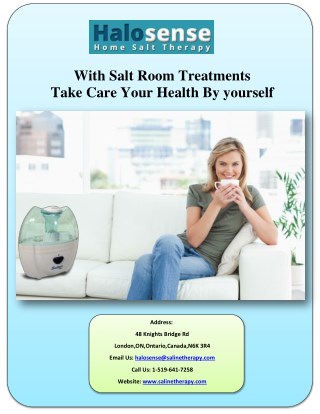 With Salt Room Treatments Take Care Your Health By yourself