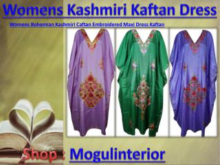 Womens Kashmiri Kaftan Dress by Mogulinterior